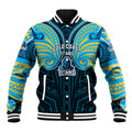 Custom Gold Coast Titans Baseball Jacket Titan Warrior Polynesia Islander Rugby Mascot