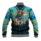 Custom Gold Coast Titans Baseball Jacket Titan Warrior Polynesia Islander Rugby Mascot