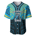 Custom Gold Coast Titans Baseball Jersey Titan Warrior Polynesia Islander Rugby Mascot