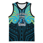 Custom Gold Coast Titans Basketball Jersey Titan Warrior Polynesia Islander Rugby Mascot