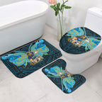 Custom Gold Coast Titans Bathroom Set Titan Warrior Polynesia Islander Rugby Mascot