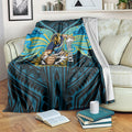 Custom Gold Coast Titans Blanket Titan Warrior Polynesia Islander Rugby Mascot