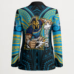 Custom Gold Coast Titans Blazer Titan Warrior Polynesia Islander Rugby Mascot