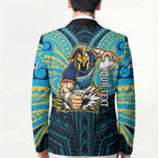 Custom Gold Coast Titans Blazer Titan Warrior Polynesia Islander Rugby Mascot
