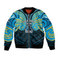 Custom Gold Coast Titans Bomber Jacket Titan Warrior Polynesia Islander Rugby Mascot