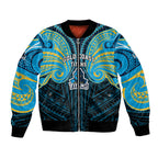 Custom Gold Coast Titans Bomber Jacket Titan Warrior Polynesia Islander Rugby Mascot