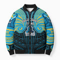Custom Gold Coast Titans Bomber Puffer Jacket Titan Warrior Polynesia Islander Rugby Mascot