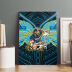 Custom Gold Coast Titans Canvas Wall Art Titan Warrior Polynesia Islander Rugby Mascot