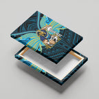 Custom Gold Coast Titans Canvas Wall Art Titan Warrior Polynesia Islander Rugby Mascot