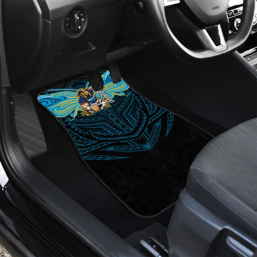 Custom Gold Coast Titans Car Mats Titan Warrior Polynesia Islander Rugby Mascot