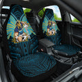 Custom Gold Coast Titans Car Seat Cover Titan Warrior Polynesia Islander Rugby Mascot