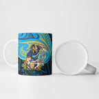 Custom Gold Coast Titans Ceramic Mug Titan Warrior Polynesia Islander Rugby Mascot