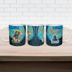 Custom Gold Coast Titans Ceramic Mug Titan Warrior Polynesia Islander Rugby Mascot