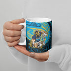 Custom Gold Coast Titans Ceramic Mug Titan Warrior Polynesia Islander Rugby Mascot