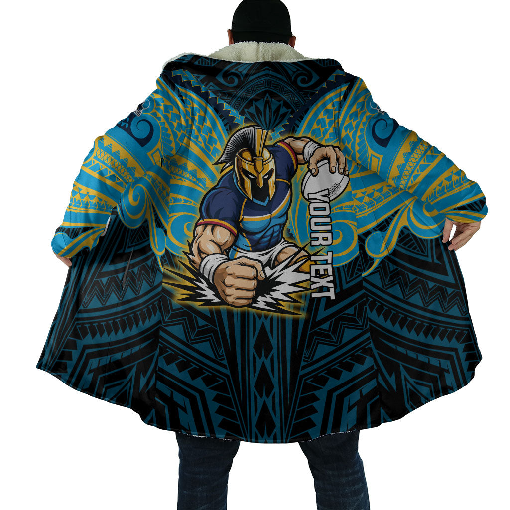 Custom Gold Coast Titans Cloak Titan Warrior Polynesia Islander Rugby Mascot