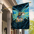 Custom Gold Coast Titans Garden Flag Titan Warrior Polynesia Islander Rugby Mascot