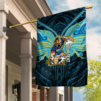 Custom Gold Coast Titans Garden Flag Titan Warrior Polynesia Islander Rugby Mascot