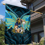 Custom Gold Coast Titans Garden Flag Titan Warrior Polynesia Islander Rugby Mascot