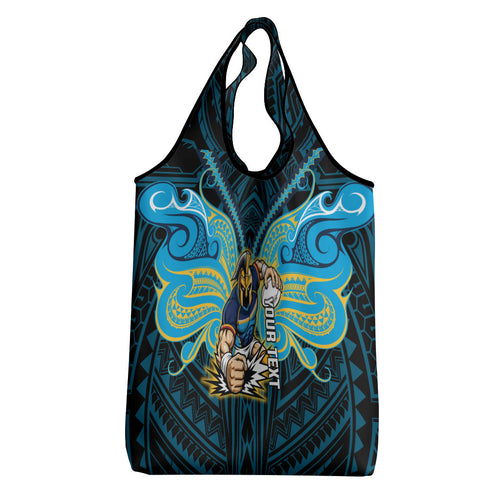 Custom Gold Coast Titans Grocery Bag Titan Warrior Polynesia Islander Rugby Mascot
