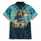 Custom Gold Coast Titans Hawaiian Shirt Titan Warrior Polynesia Islander Rugby Mascot
