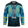Custom Gold Coast Titans Hockey Jersey Titan Warrior Polynesia Islander Rugby Mascot