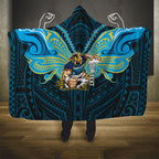 Custom Gold Coast Titans Hooded Blanket Titan Warrior Polynesia Islander Rugby Mascot