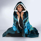 Custom Gold Coast Titans Hooded Blanket Titan Warrior Polynesia Islander Rugby Mascot