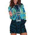 Custom Gold Coast Titans Hoodie Dress Titan Warrior Polynesia Islander Rugby Mascot