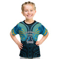 Custom Gold Coast Titans Kid T Shirt Titan Warrior Polynesia Islander Rugby Mascot