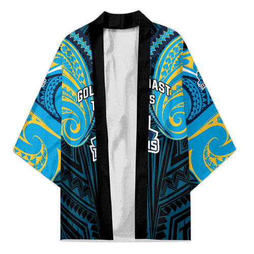 Custom Gold Coast Titans Kimono Titan Warrior Polynesia Islander Rugby Mascot