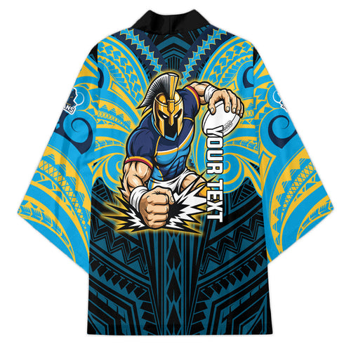 Custom Gold Coast Titans Kimono Titan Warrior Polynesia Islander Rugby Mascot