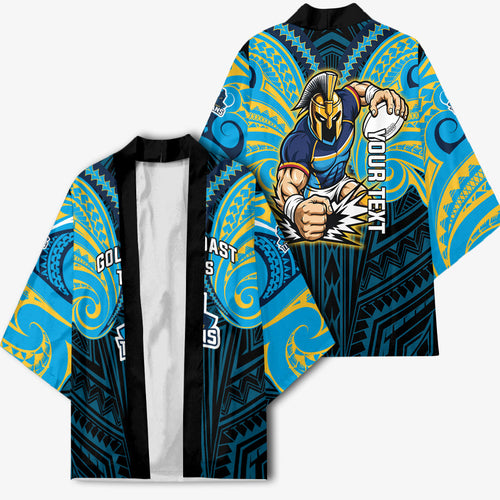 Custom Gold Coast Titans Kimono Titan Warrior Polynesia Islander Rugby Mascot