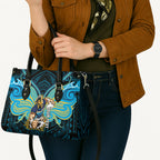 Custom Gold Coast Titans Leather Bag Titan Warrior Polynesia Islander Rugby Mascot