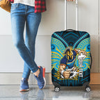 Custom Gold Coast Titans Luggage Cover Titan Warrior Polynesia Islander Rugby Mascot