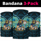 Custom Gold Coast Titans Neck Gaiter Titan Warrior Polynesia Islander Rugby Mascot