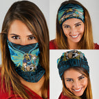 Custom Gold Coast Titans Neck Gaiter Titan Warrior Polynesia Islander Rugby Mascot