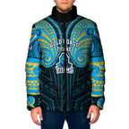 Custom Gold Coast Titans Padded Jacket Titan Warrior Polynesia Islander Rugby Mascot