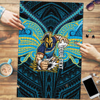 Custom Gold Coast Titans Puzzle Titan Warrior Polynesia Islander Rugby Mascot