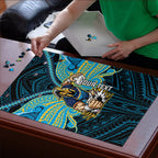 Custom Gold Coast Titans Puzzle Titan Warrior Polynesia Islander Rugby Mascot
