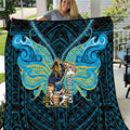 Custom Gold Coast Titans Quilt Titan Warrior Polynesia Islander Rugby Mascot