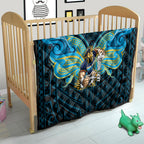Custom Gold Coast Titans Quilt Titan Warrior Polynesia Islander Rugby Mascot