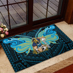 Custom Gold Coast Titans Rubber Doormat Titan Warrior Polynesia Islander Rugby Mascot