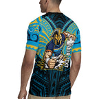 Custom Gold Coast Titans Rugby Jersey Titan Warrior Polynesia Islander Rugby Mascot