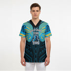 Custom Gold Coast Titans Scrub Top Titan Warrior Polynesia Islander Rugby Mascot