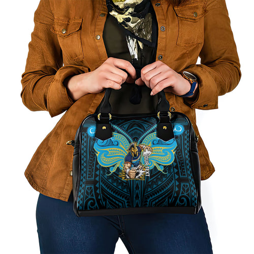 Custom Gold Coast Titans Shoulder Handbag Titan Warrior Polynesia Islander Rugby Mascot