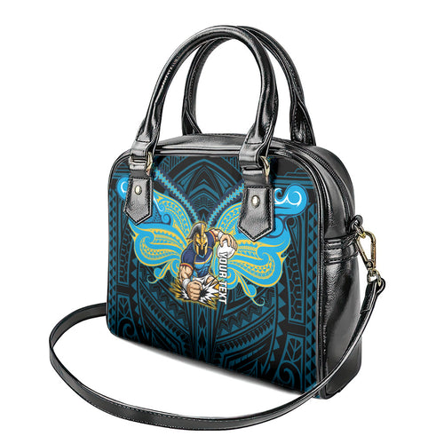 Custom Gold Coast Titans Shoulder Handbag Titan Warrior Polynesia Islander Rugby Mascot