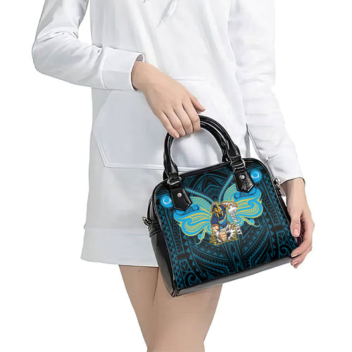 Custom Gold Coast Titans Shoulder Handbag Titan Warrior Polynesia Islander Rugby Mascot