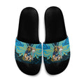 Custom Gold Coast Titans Slide Sandals Titan Warrior Polynesia Islander Rugby Mascot
