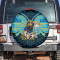 Custom Gold Coast Titans Spare Tire Cover Titan Warrior Polynesia Islander Rugby Mascot