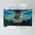 Custom Gold Coast Titans Tablecloth Titan Warrior Polynesia Islander Rugby Mascot